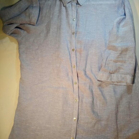 Tahari  L   women's tunic button down  lavender - Picture 11 of 11